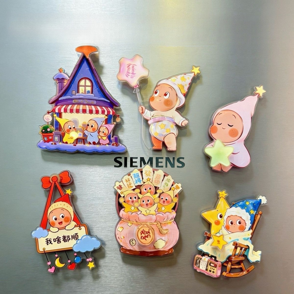 Fantasy Starman second creative cartoon acrylic bomb creative refrigerator sticker decoration gift f