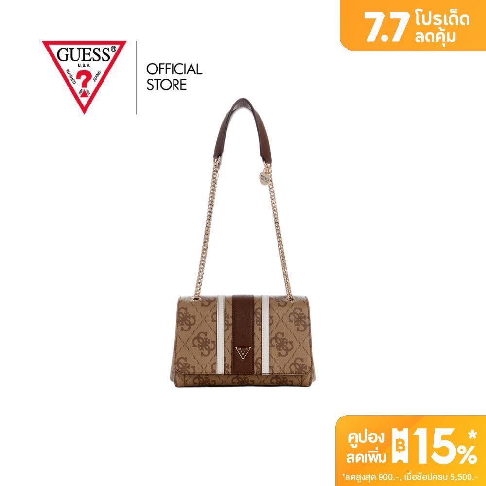 GUESS กระเป๋า รุ่น SS967221 NOELLE II CNVRTBLE XBODY FLAP สีน้ำตาล