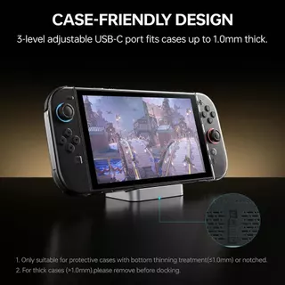 Gulikit Dock สําหรับสวิตช์ 1/2, 4K 60Hz HDMI Docking Station พร้อม PD 100W Fast Charging, Enhanced Cooling สําหรับ Nintendo Switch 2