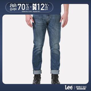 LEE กางเกงยีนส์ผู้ชาย (ริมเขียว) คอลเลคชั่น Lee Riders เอวกลาง ทรงตรง ทรง Eddie รุ่น LE F224MEDDN13 สียีนส์กลาง