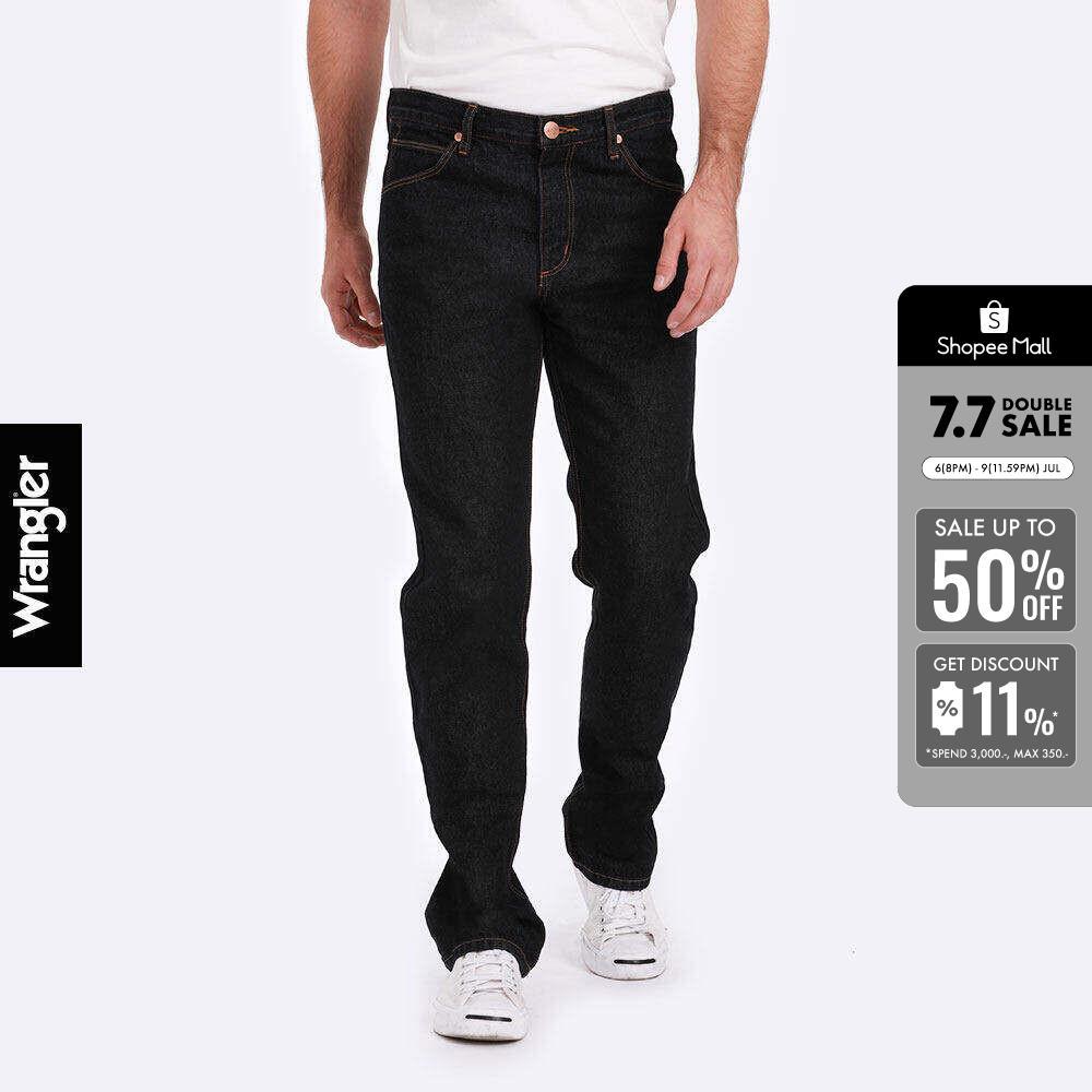 WRANGLER กางเกงยีนส์ผู้ชาย เอวกลาง ทรง MWZ รุ่น WR WRMWZ102 สียีนส์ กางเกงยีนส์ กางเกงผู้ชาย เสื้อผ้าผู้ชาย