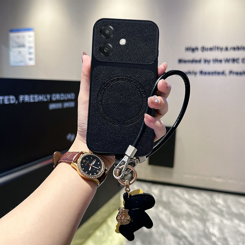 เคสโทรศัพท์หนังแม่เหล็กเหมาะสําหรับ OPPO A5 Pro 5G/OPPO A5X 5G/OPPO A5, Creative Pony สายคล้องมือกัน