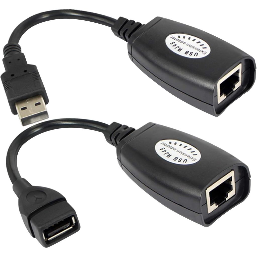 อะแดปเตอร์ USB 2.0 ถึง RJ45 - ส่วนขยายสายเคเบิล LAN RJ45 - ตัวขยาย USB Over Cat5/Cat5e /Cat6