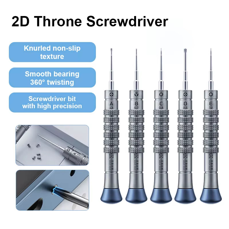 QIANLI MEGA-IDEA 2D Scepter ไขควงป้องกันสนิม Anti-Slip โทรศัพท์มือถือ Dismantling สามเหลี่ยม Pentagon Cross Hexagon Bolt Driver