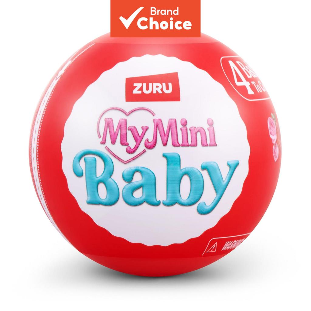 ZURU มายมินิเบบี้ เซอร์ไพรส์ ทอยส์เอ้ก (สีแดง) ไข่สุ่มตุ๊กตาพร้อมอุปกรณ์สะสม, เหมาะกับเด็กผู้หญิงอายุ 3 ปีขึ้นไป (ดีไซน์สุ่ม)