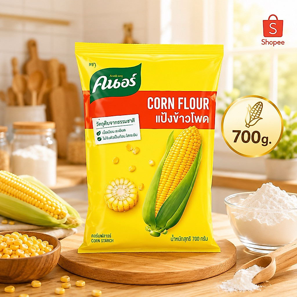 [1ถุง/3ถุง]แป้งข้าวโพดคนอร์ 700g.