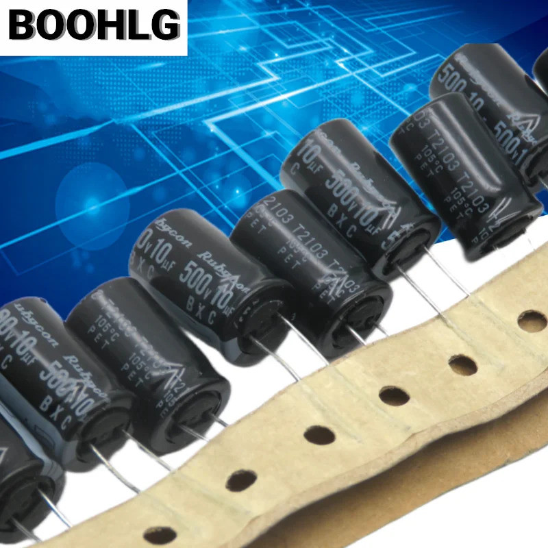 10PCS 10UF 500V electrolytic capacitor 500V 10UF 105 องศาชิปในสต็อก ZV3N