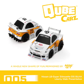 [โมเดลรถขายดี] MINI GT NISSAN NISSAN LB Set QubeCarz รุ่น Q โมเดลรถโลหะผสม