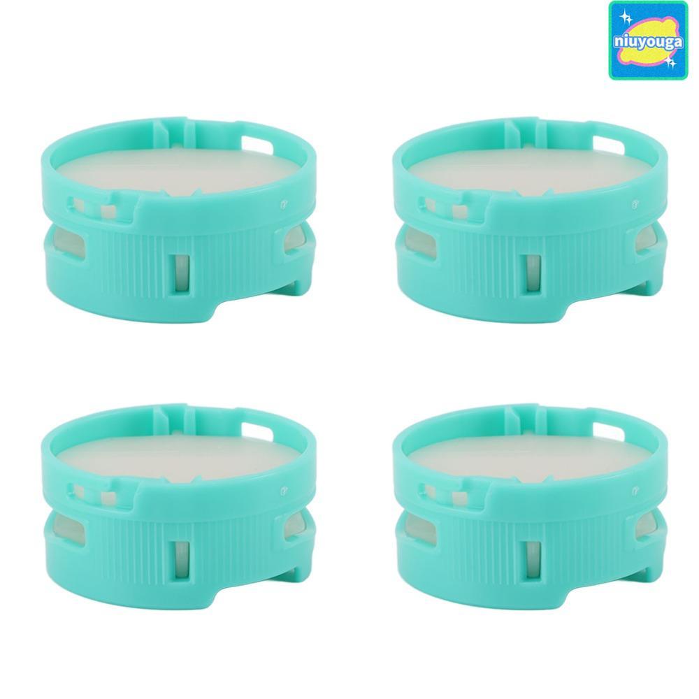 NIUYO 4PCS ตลับหมึกเครื่องฟอกอากาศ,สีเขียวขนาดกะทัดรัด Neutralizer เปลี่ยนตลับหมึก,คลิปสําหรับ Shark