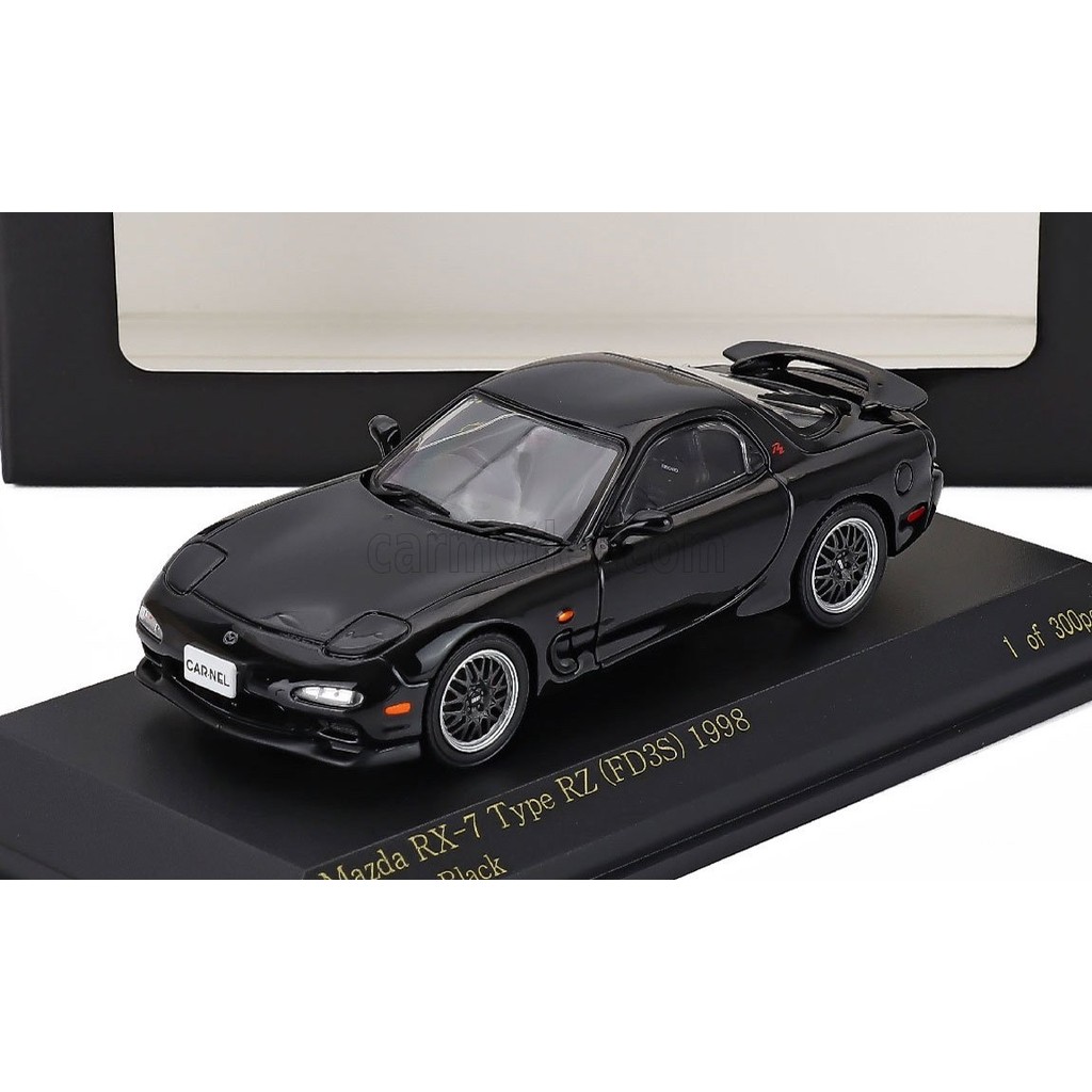 โมเดลรถ CARNEL ขนาด 1/43 Mazda RX-7 Type RZ FD3S ปี 1998 สี Brilliant Black (รหัสสินค้า CN439813)  C