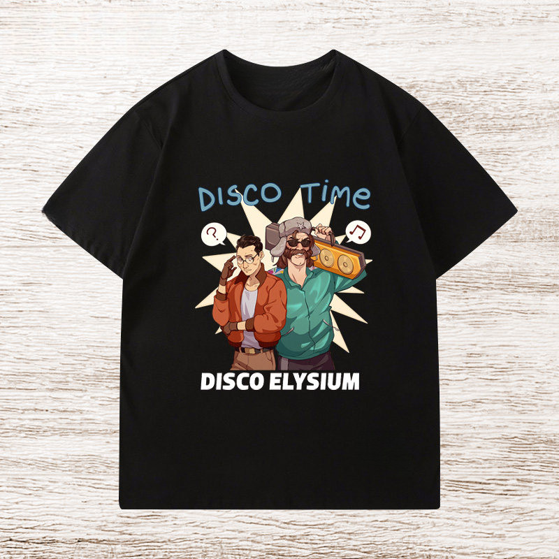 เสื้อยืดแขนสั้น Disco Elysium ลายเกมสไตล์ฮ่องกง ยอดนิยมปี 2026 สวมใส่สบายทุกเพศ