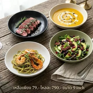 พาสต้า 9 นิ้ว {ตำหนิเล็กน้อย) ขอคนรับได้ จานเซรามิก จานเซรามิกมินิมอล ราคาพิเศษ .