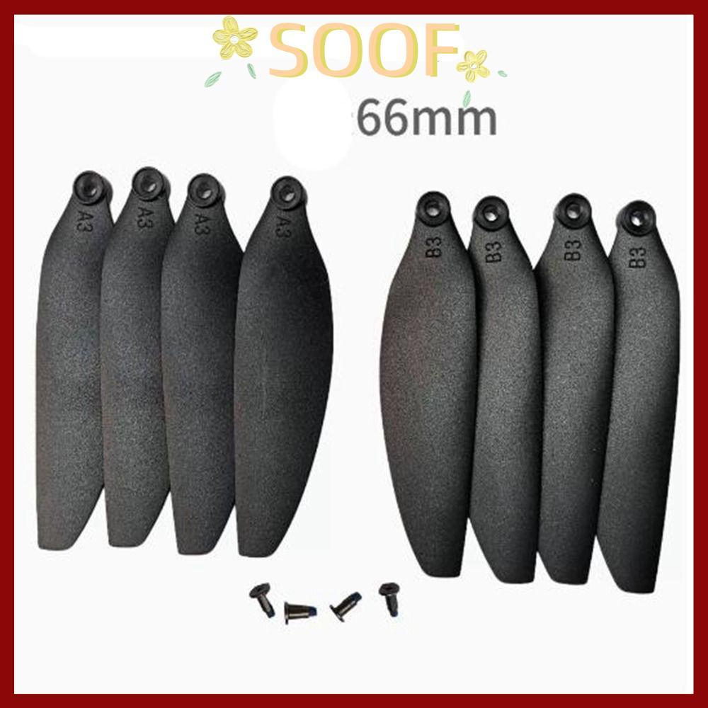 CODSOOOF รีโมทคอนโทรล Drone Parts, Universal พลาสติกพับใบพัด, 58 มม./66 มม.สีดํา Quadcopter อะไหล่ใบ