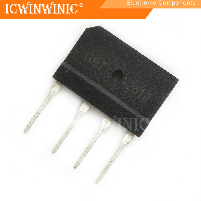 5 ชิ้น GBJ2510 2510 ZIP-4 วงจรรวม IC