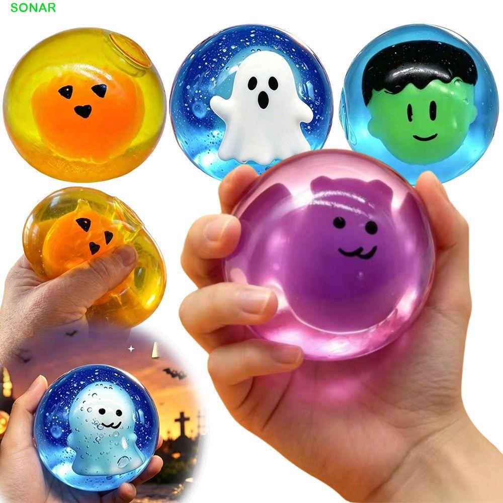 SONAR Stress Ball, Rebound Squeeze Maltose Stress Ball, Party Super Soft Maltose Halloween Design Pi