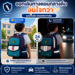 2026กระเป๋านักเรียนเด็กใหม่ คุณภาพสูง กันน้ำ ความจุมาก น้ำหนักเบา เหมาะสำหรับชั้นประถมศึกษาปีที่ 3-6
