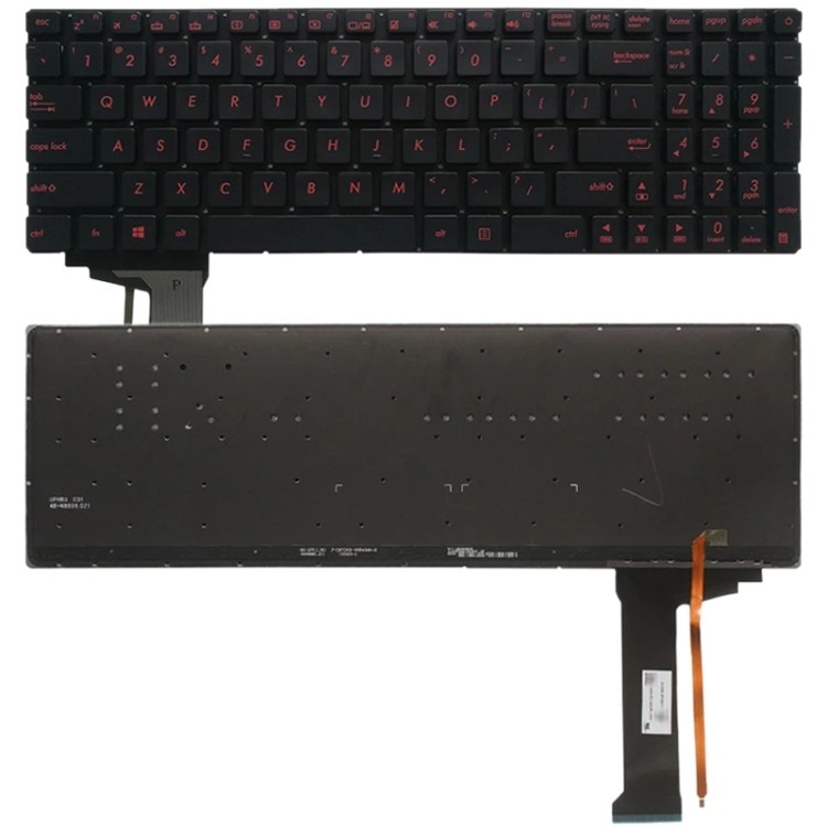 US รุ่นคีย์บอร์ดคีย์บอร์ด Backlight สําหรับ Asus GL552 GL552J GL552JX GL552V GL552VL GL552VW N552VW 