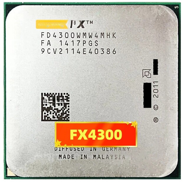 FX Series FX4300 FX 4300 FD4300 FD4300WMW4MHK 3.8GHz Quad-Core CPU โปรเซสเซอร์ 95W ซ็อกเก็ต AM3 + ให
