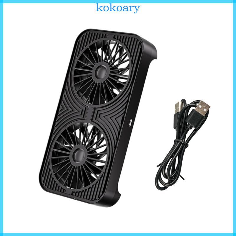 KOK ABS Airflow Cooling Base พร้อมพัดลมคู่ USB Powered Silents 29x14 ซม.