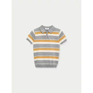 [Pomelo] เสื้อโปโลถักลายทาง / Striped Polo Knit Top
