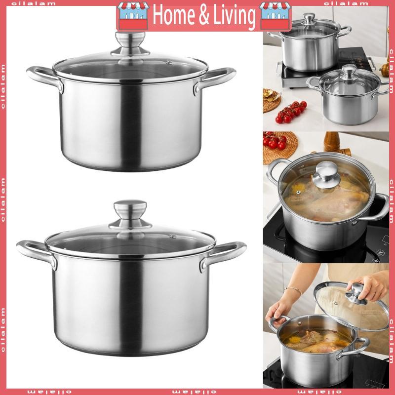 CI Cooking Pots ฝาปิดหม้อซุป Stockpots พร้อมฝาปิดเครื่องมือที่จําเป็นสําหรับทําอาหาร