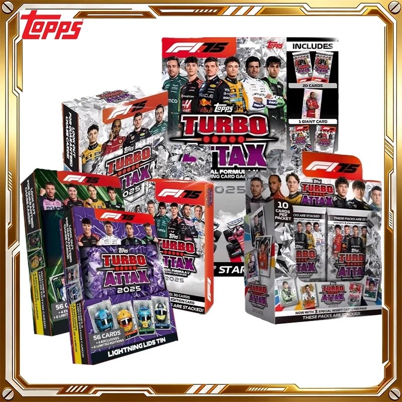 2025 Topps Turbo Attax Formula 1 F1 Diamond Card Mystery Box ของแท้ Trading Cards เกมของเล่นวันหยุดข