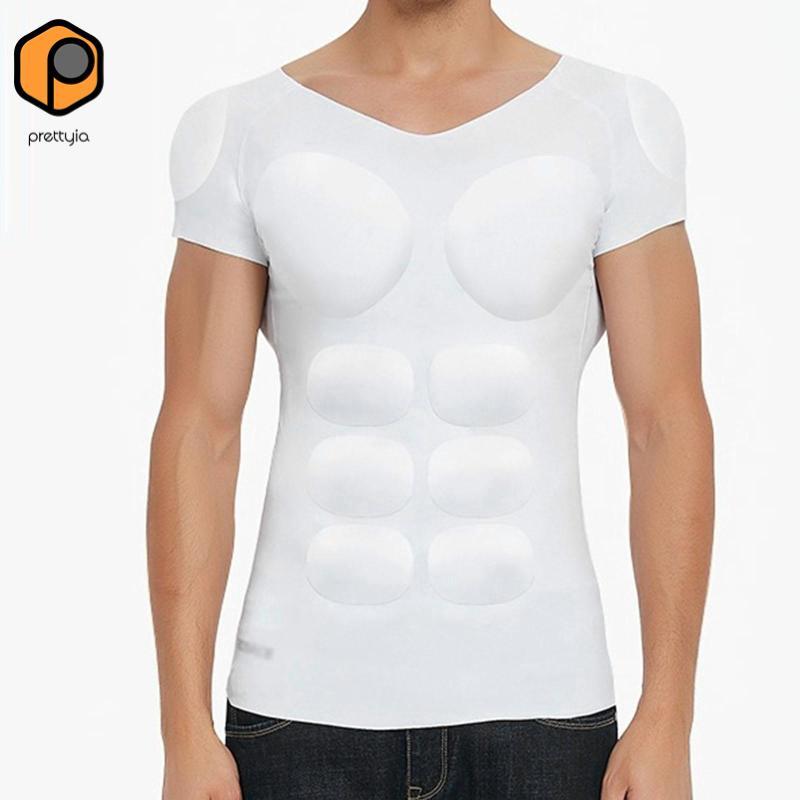 Prettyia เบาะกล้ามเนื้อเสื้อสําหรับชาย As A ปลอม Chest Shaper Bodybuilder เครื่องแต่งกายและเสื้อไหล่ที่มองไม่เห็นทําจากไนลอนนุ่มสําหรับงานแต่งงาน G — صورة 2