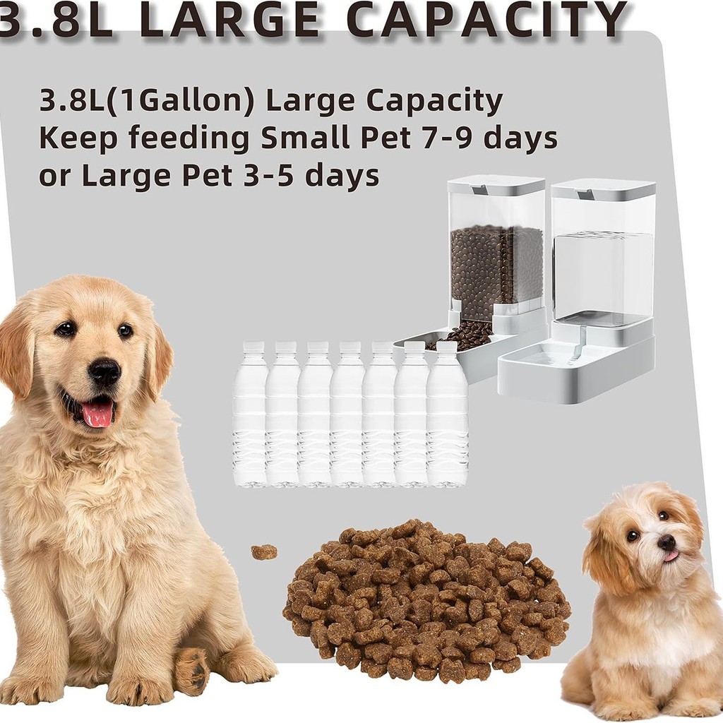 Cat water dispenser, cat and dog water feeder, flowing food storage bowl, cat feeding bowl, pet auto