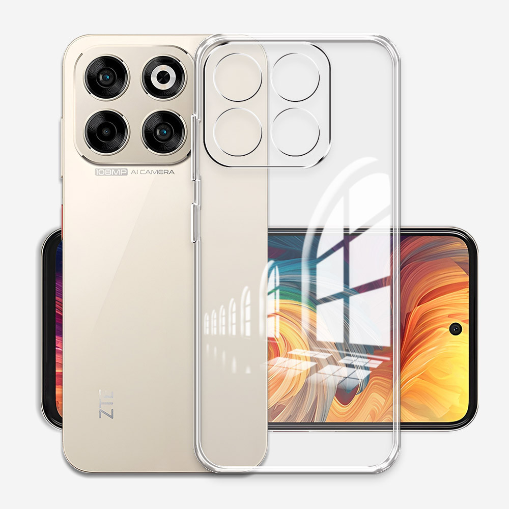 ฝาครอบใสใสใสสําหรับ ZTE Blade A35E A55 เคสโทรศัพท์ TPU แบบนุ่มสําหรับ ZTE Blade A35