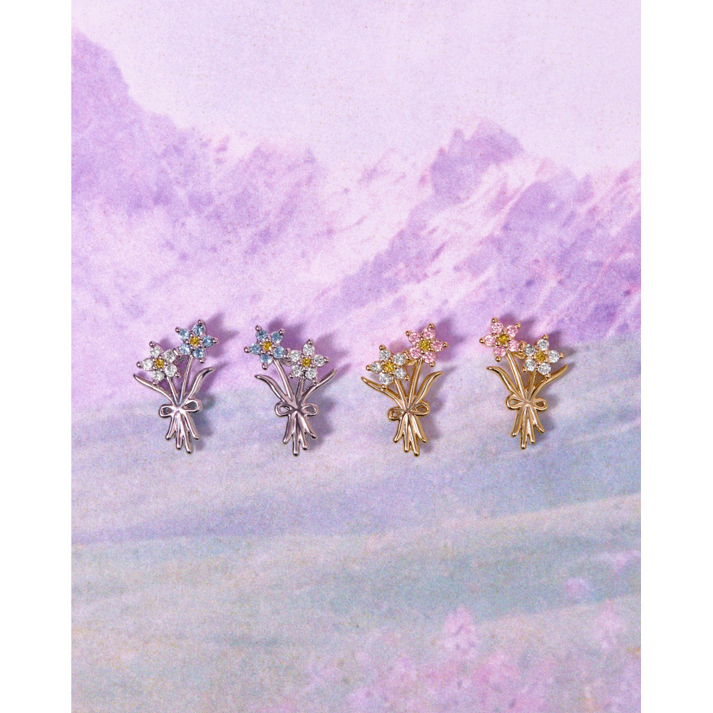 YVIS Posy Brass Stud Earrings - Posy Collection