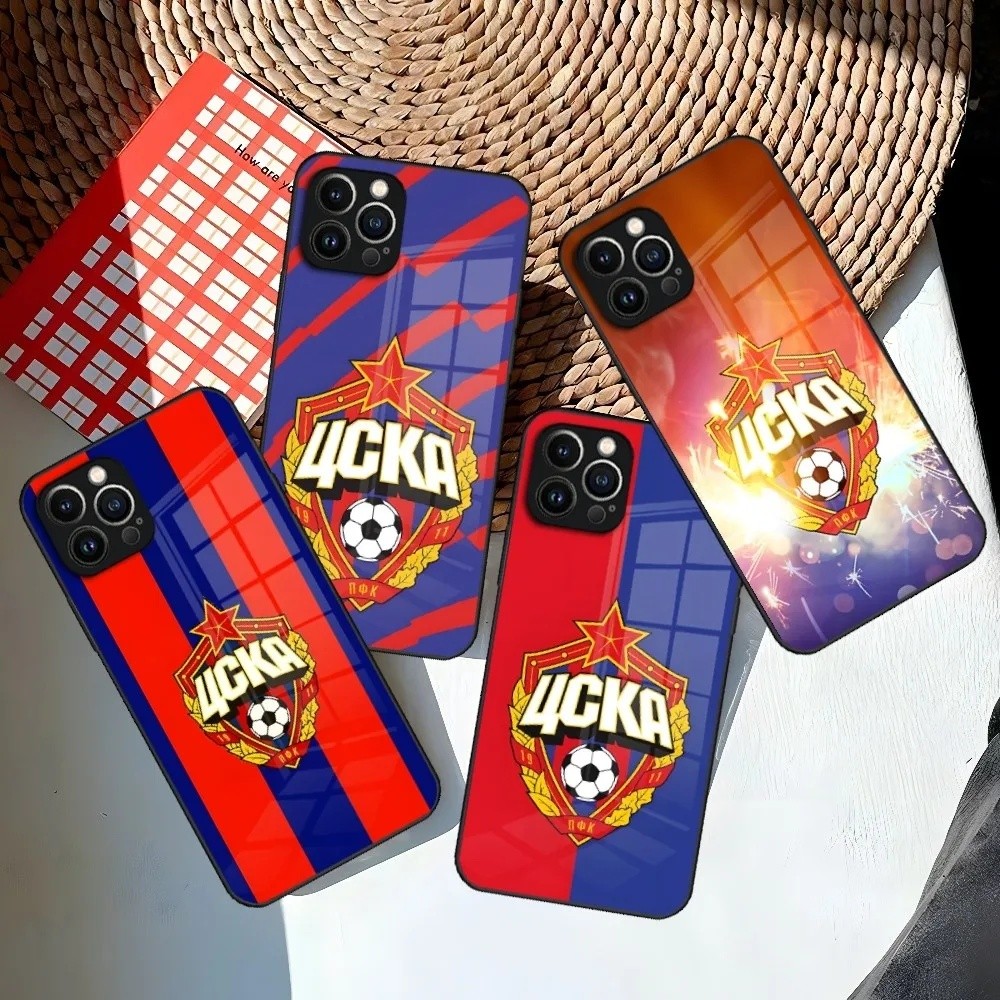 BK-1 Moscow ฟุตบอล PFC CSKA เคสโทรศัพท์สําหรับ Iphone 15 14 12 11 13 Pro Max Mini X 8 Xr Xs 7 Puls แ