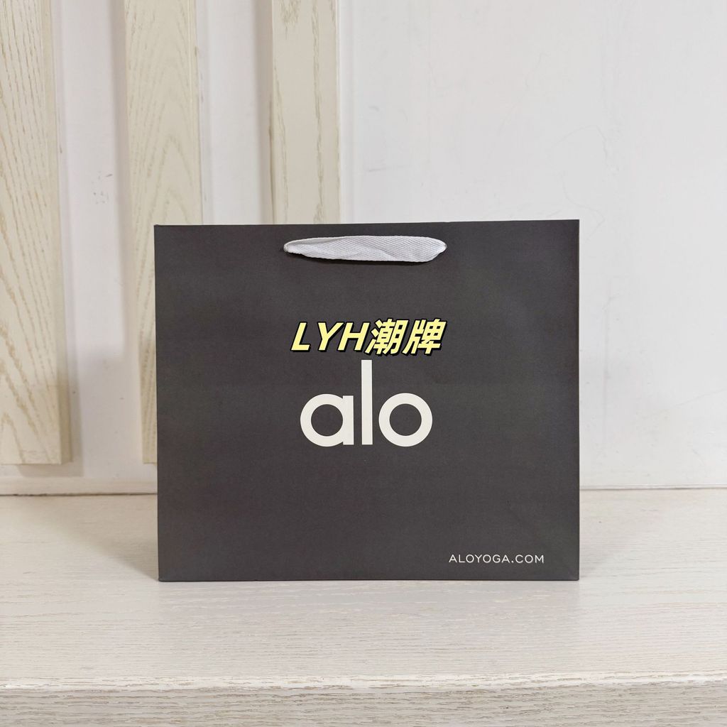 Alo Paper Counter ALO Shopping Tote Bag Short Sleeve Jacket Sports Gift Bag Street Wear Packaging Ba