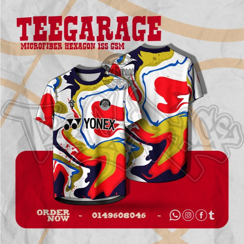 TEEGARAGE BADMINTON YONX SUBLIMATION JERSEY XS-5XL