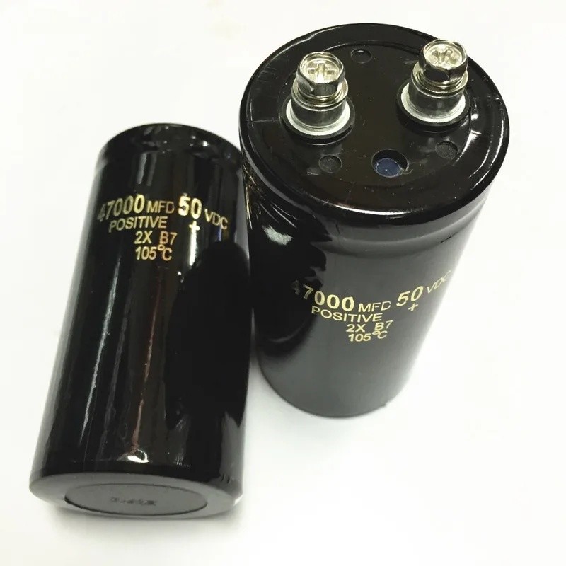 2PCS 50V47000uf Electrolytic Capacitor Radial 47000UF 50V 50x105 มม.