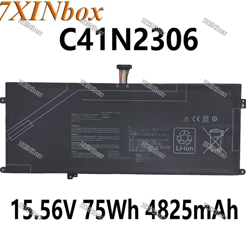 7XINbox C41N2306 1566V 75Wh แบตเตอรี่แล็ปท็อปสําหรับ ASUS Vivobook S 14/15/16 S5506MA M5506 M5606NA 