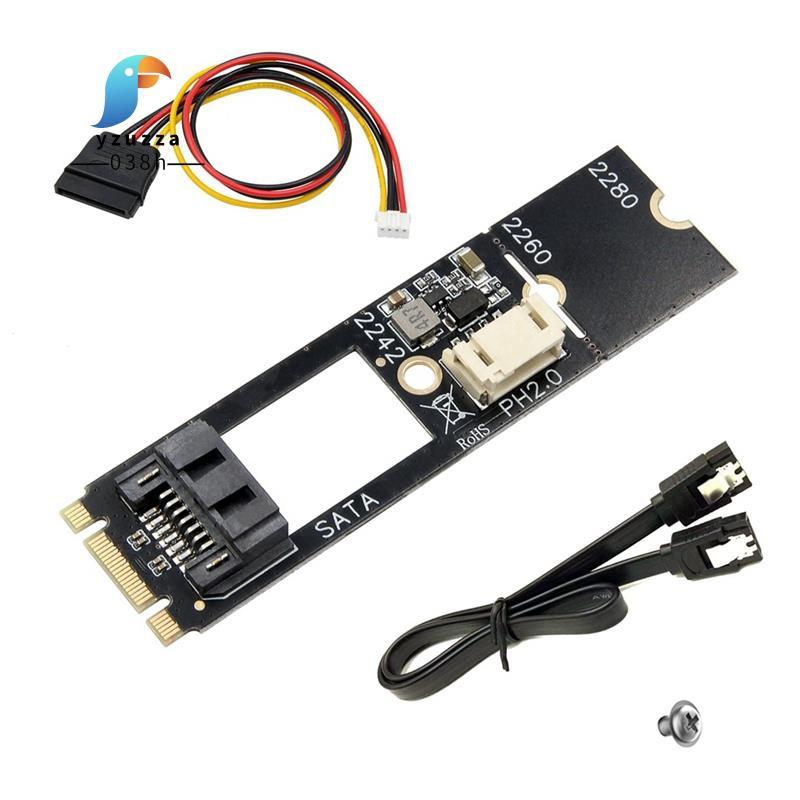 [ส่วนลด Y3Y]อะแดปเตอร์ M.2 SATA M.2 NGFF ถึง SATA3.0 7 พินอะแดปเตอร์ M2 Key-B ถึง SATA3.0 การ์ดอะแดป