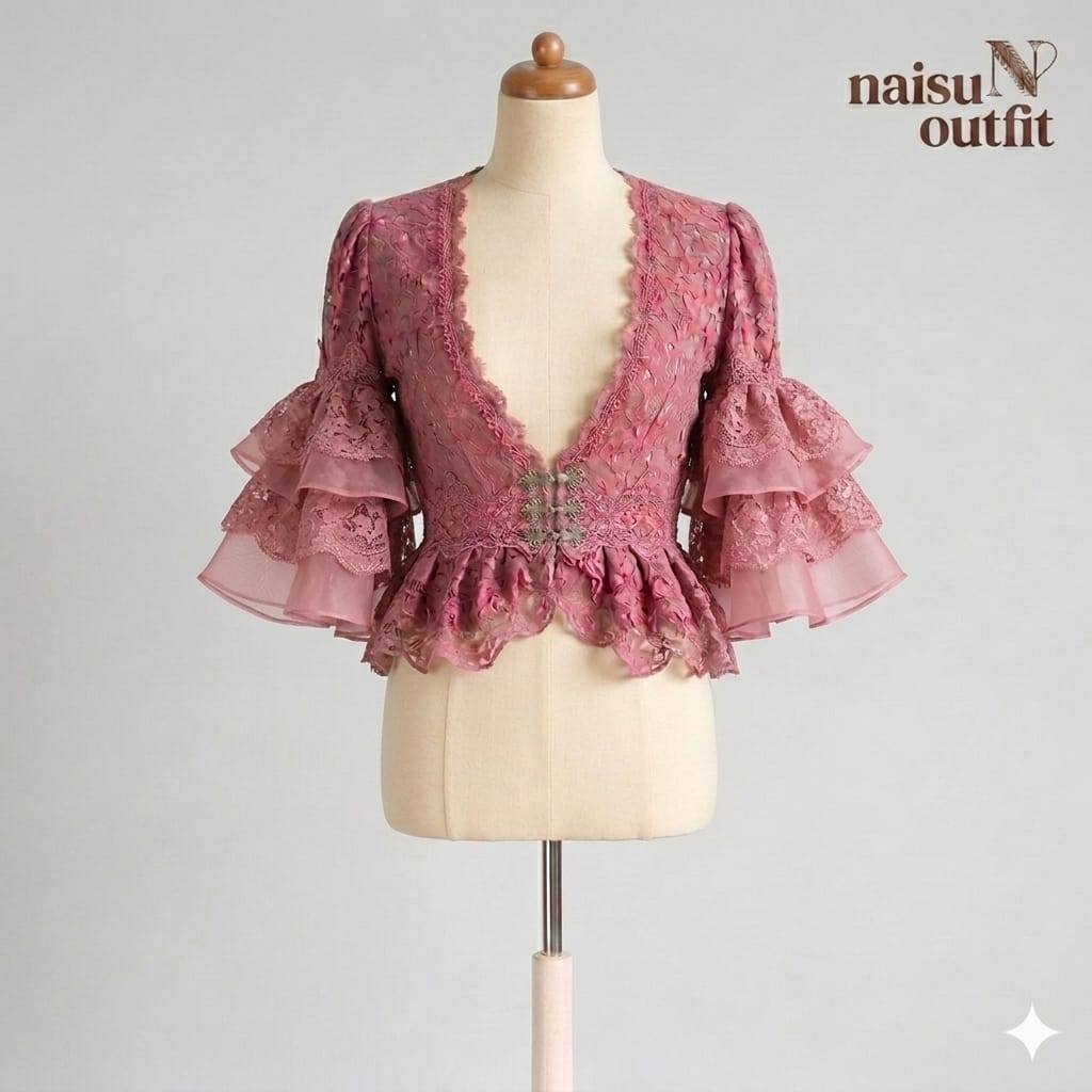 KEMEJA Naisu เสื้อเชิ้ตแขนสั้นผู้หญิง เสื้อลูกไม้ ไซส์ xs-7xl NB789
