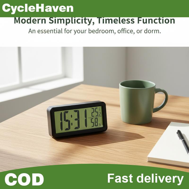 อิเล็กทรอนิกส์ LED Digital Alarm Clo สําหรับโต๊ะโต๊ะห้องนอนการออกแบบดําเนินการแบตเตอรี่พร้อม Snooze