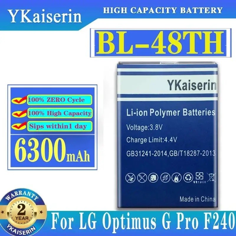 6300mAh Premium เปลี่ยน BL-48TH สําหรับ LG Optimus สําหรับ G Pro F240 E988 E986 E985 E980 E940 F310 
