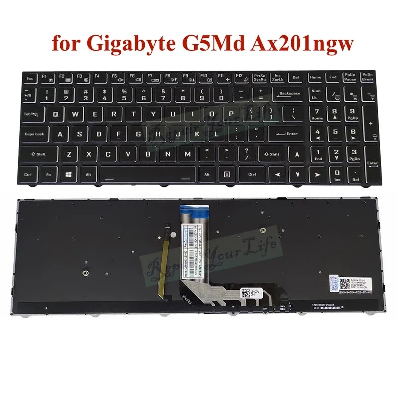 US RU รัสเซียคีย์บอร์ดแบ็คไลท์สําหรับ Gigabyte G5MD Ax201ngw G5GD G7MD G7GD G5KC G7KC แล็ปท็อปสําหรั