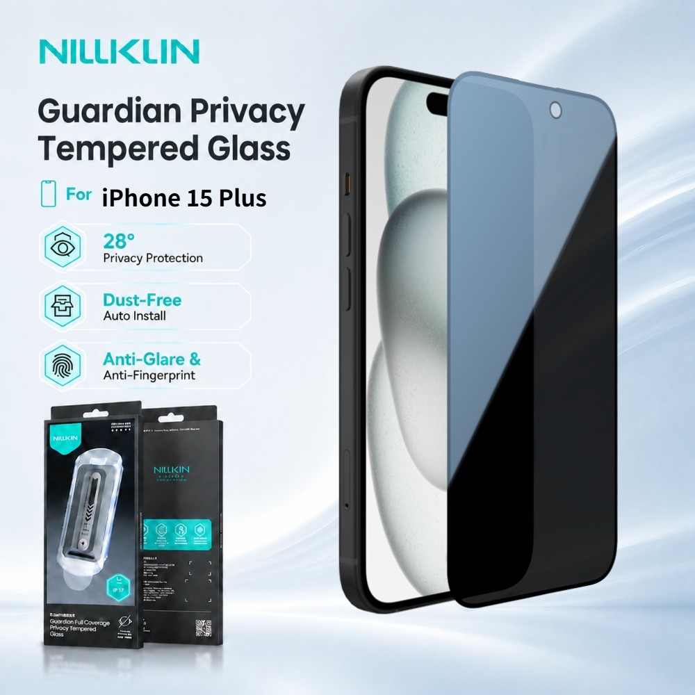 NILLKIN ฟิล์มกันมอง สำหรับ iPhone 15 Plus 14 13 Pro 12 Mini กระจกนิรภัย ความเป็นส่วนตัว FM5004