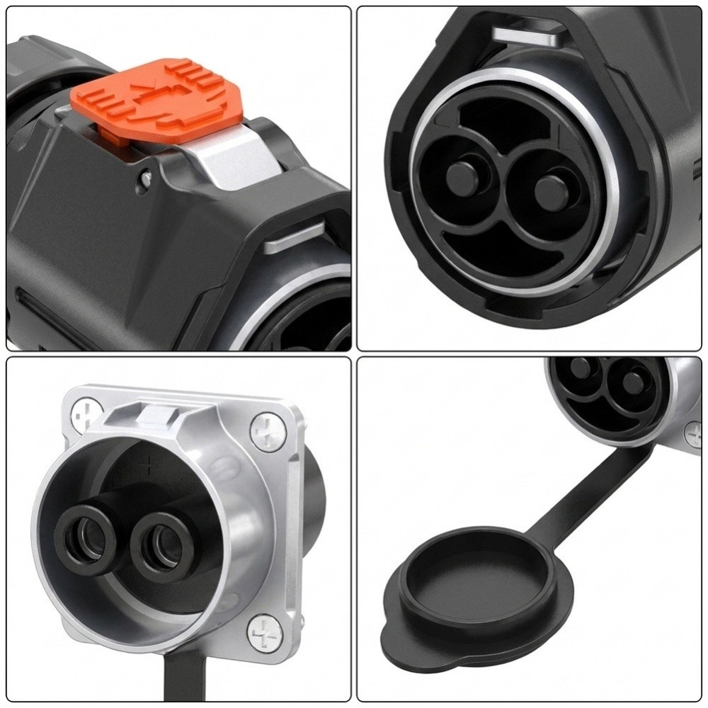MJ32 Self-Locking 2P120A อินพุตซ็อกเก็ตชายพร้อมขั้วต่อไฟหญิง