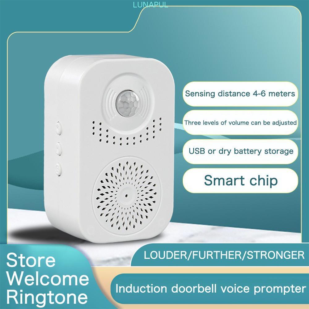 LUNAPUL Guest Welcome Chime Wireless Home Reminder Alarm Welcome Device Smart Doorbell