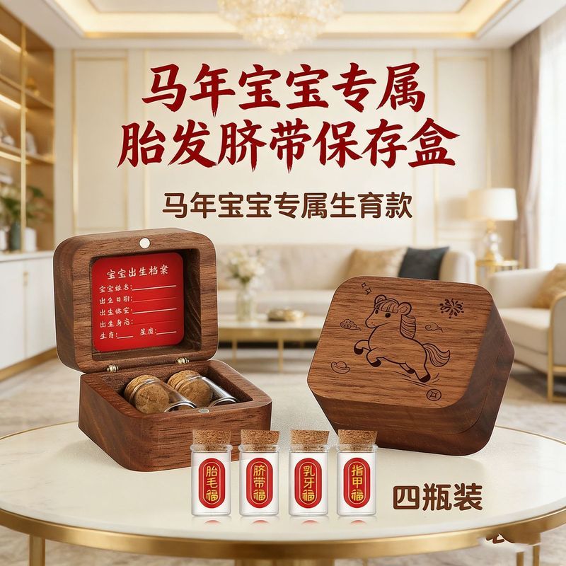 Baby Umbilical Cord and Fetal Hair Preservation Box (Storage & Organization) Baby Baby Baby Skin Ski