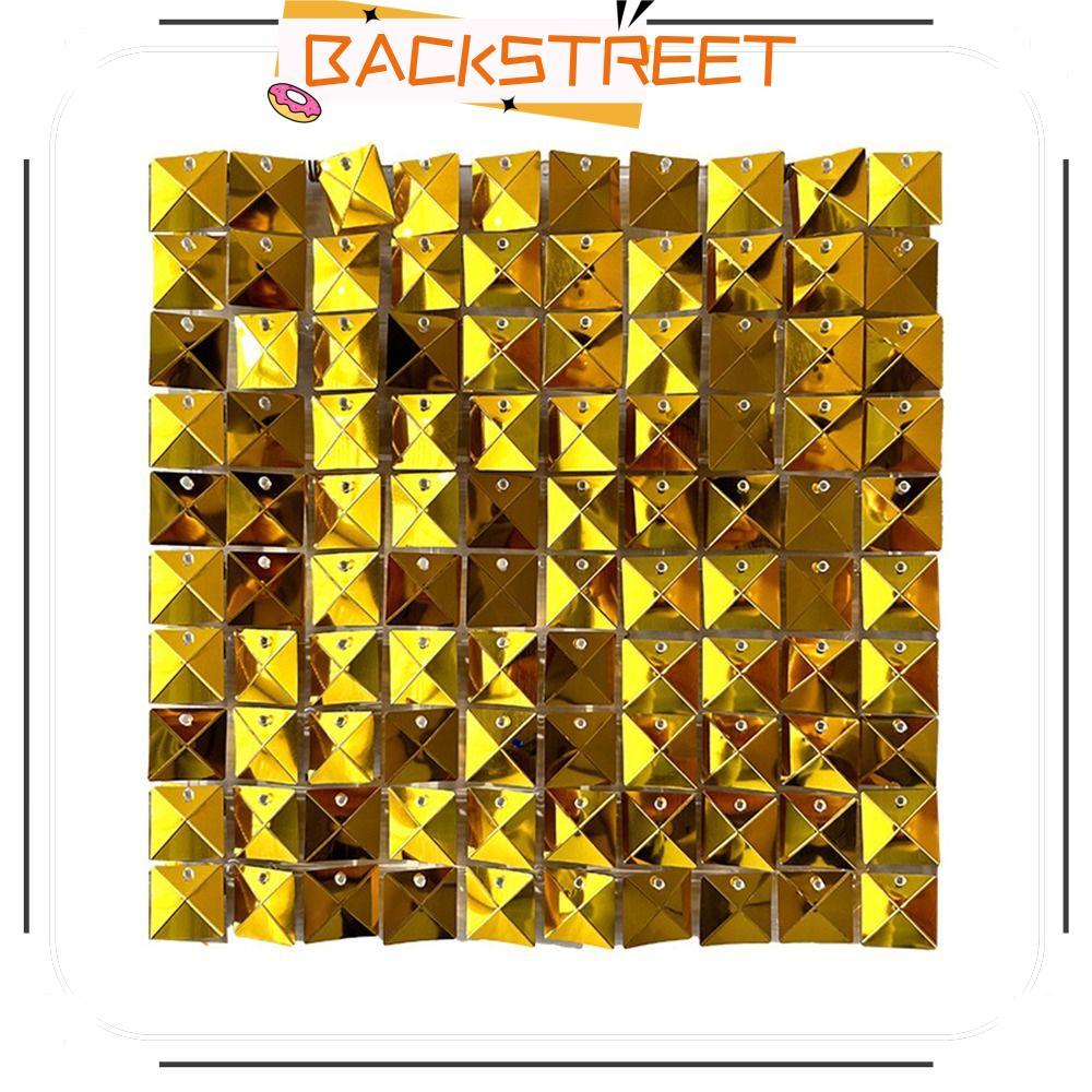 BACKSTAGE Sequin Panel Wall Decor, วันเกิดตกแต่งงานแต่งงานเลื่อมฉากหลัง, Baby Shower Glitter Square 