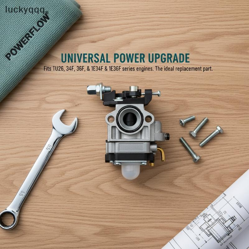 Luckyqqq คาร์บูเรเตอร์เบนซิน 10 มม. TU26 34F 36F 1E34F 1E36F ประสิทธิภาพสูงสําหรับเครื่องตัดแปรงเครื
