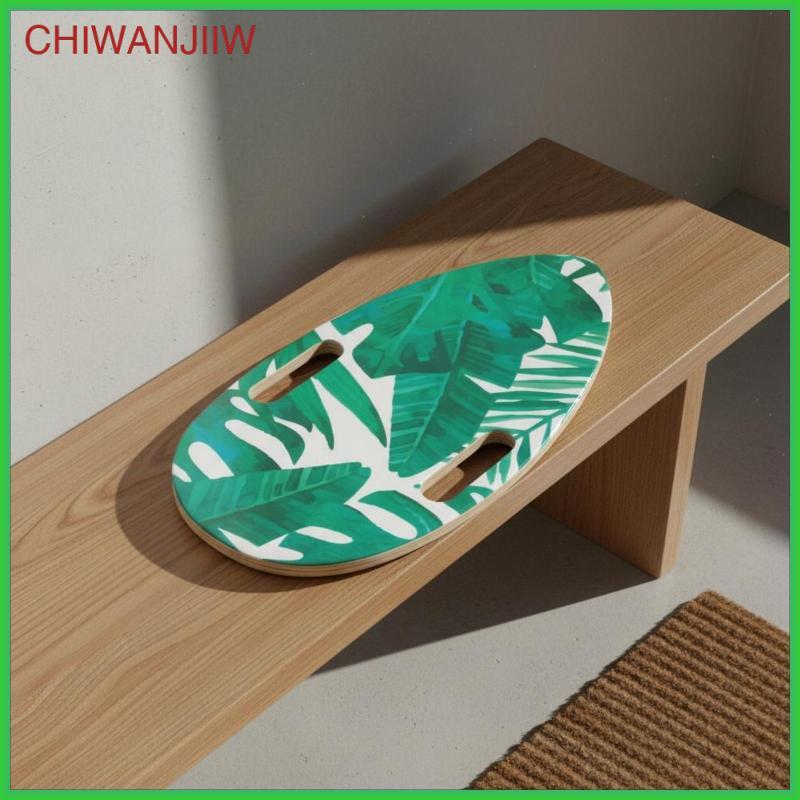 [chiwanjiiw] Mini Skateboard Deck Pre Drilled Teardrop Skateboard Deck Carry Banana Leaf