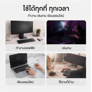 🐱แผ่นรองเมาส์ พร้อมที่รองข้อมือ Mouse Pad ลายน้องแมวน่ารัก 3D แผ่นรองเมาส์กันลื่น ใช้งานคอมพิวเตอร์ 290x230mm