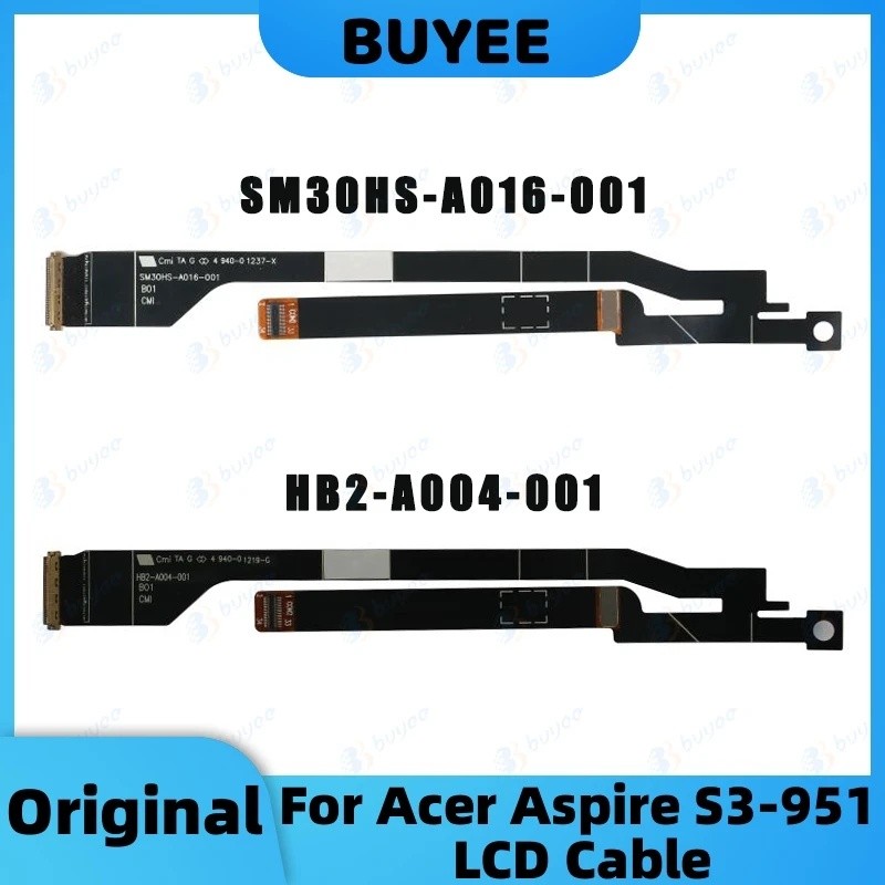 แล็ปท็อป LED LCD LVDS หน้าจอสาย SM30HS-A016-001/HB2-A004-001 สําหรับ Acer Aspire S3-951 ms2346 S3-95