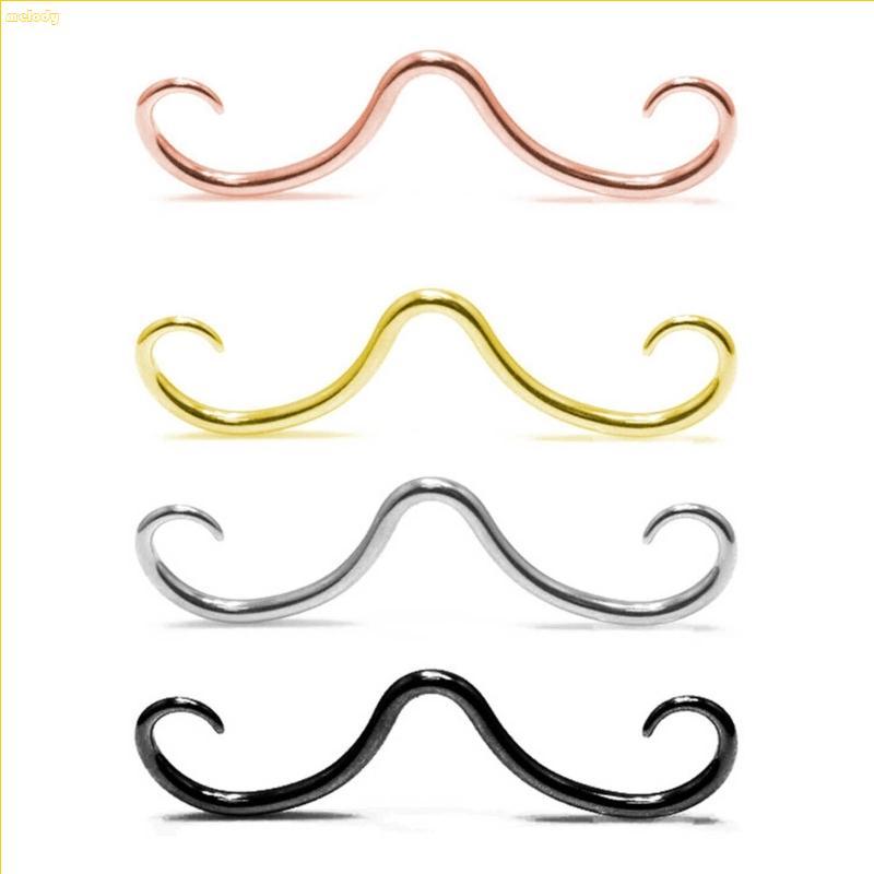 melody* Septum Piercing Moustache แหวนจมูก Septum Piercing Hanger แฟชั่นเครื่องประดับ
